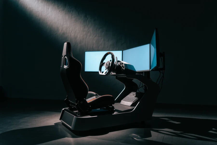 Featured image for Experience the Ultimate Racing Simulator Center showing sim racing content
