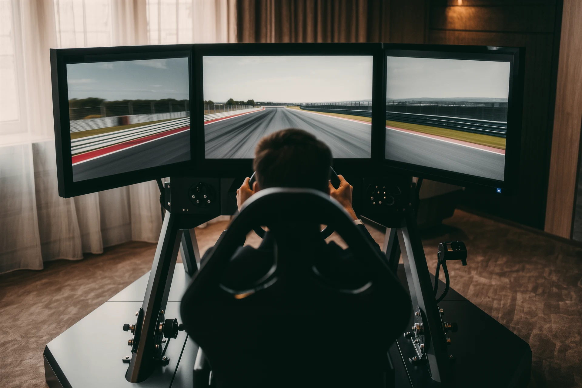 Featured image for Immersive Racing: The Thrill of Motion Simulator Technology showing sim racing content