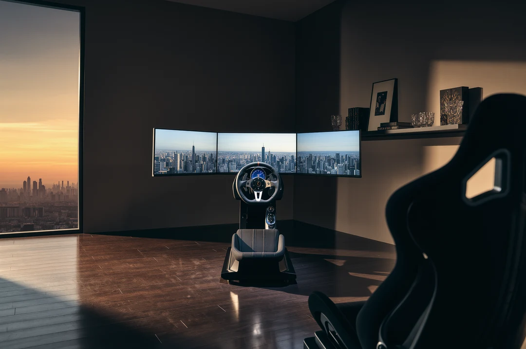 Featured image for Revving Up: Sim Racing Media Partnership showing sim racing content